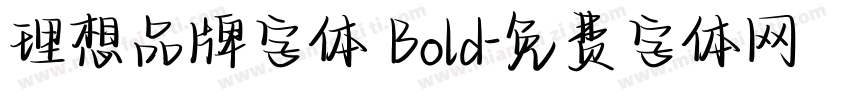 理想品牌字体 Bold字体转换